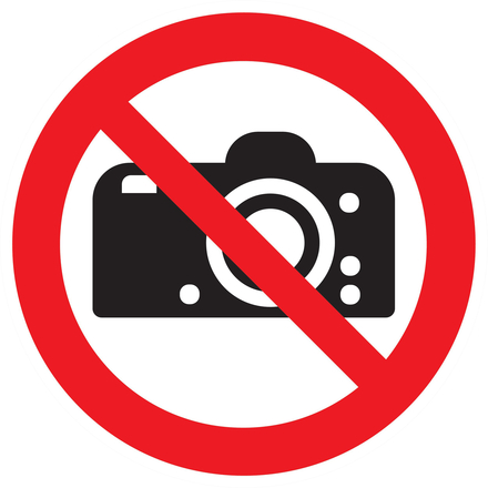 PANNEAU INTERDICTION DE PHOTOGRAPHIER Ø180MM TALIAPLAST - 727204