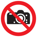 PANNEAU INTERDICTION DE PHOTOGRAPHIER Ø180MM TALIAPLAST - 727204
