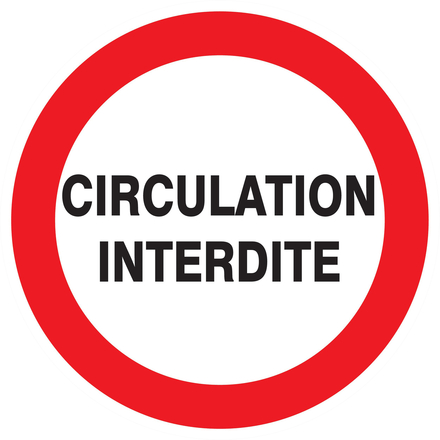 PANNEAU CIRCULATION INTERDITE Ø180MM TALIAPLAST - 727207