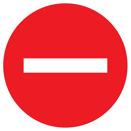 PANNEAU SENS INTERDIT Ø180MM TALIAPLAST - 727210