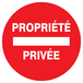 Panneau adhésif PROPRIETE PRIVEE Ø180MM TALIAPLAST - 727225