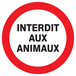 PANNEAU INTERDIT AUX ANIMAUX Ø180MM TALIAPLAST - 727232