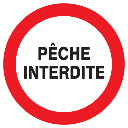 PANNEAU PECHE INTERDITE Ø180MM TALIAPLAST - 727237