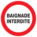 PANNEAU BAIGNADE INTERDITE Ø180MM TALIAPLAST - 727241