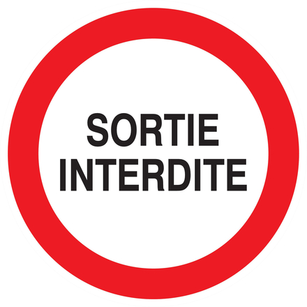 PANNEAU SORTIE INTERDITE Ø180MM TALIAPLAST - 727246