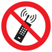 PANNEAU INTERDICTION D'ACTIVER DES TELEPHONES MOBILES Ø180MM TALIAPLAST - 727255
