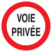 PANNEAU VOIE PRIVEE CIRCULATION INTERDITE Ø180MM TALIAPLAST - 727265