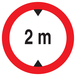INTERDIT AUX VEHICULES DE PLUS DE 2.00M DE HAUT D.180mm TALIAPLAST - 727274