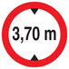 Panneau adhésif INTERDIT AUX VEHICULES DE PLUS DE 3.70M DE HAUT D.180mm TALIAPLAST - 727278