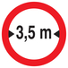 Panneau adhésif INTERDIT AUX VEHICULES DE PLUS DE 3.50M DE LARGE D180mm TALIAPLAST - 727281