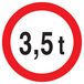 PANNEAU INTERDIT AUX PLUS DE +3.5 TONNES Ø180MM TALIAPLAST - 727283