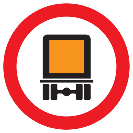 INTERDIT AUX TRANSPORTS DE MATIERES DANGEREUSES D.180mm TALIAPLAST - 727285