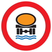PANNEAU INTERDIT TRANSPORT PROØ POLLUANTS LES EAUX Ø180MM TALIAPLAST - 727286