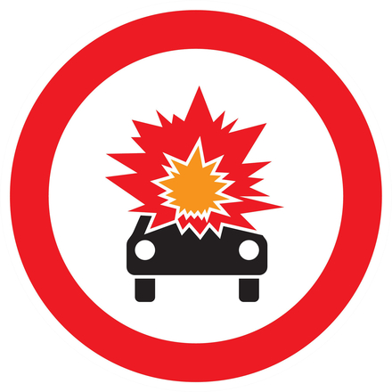 INTERDIT TRANSPORT PROD. EXPLOSIFS/INFLAmmABLES D.180mm TALIAPLAST - 727287