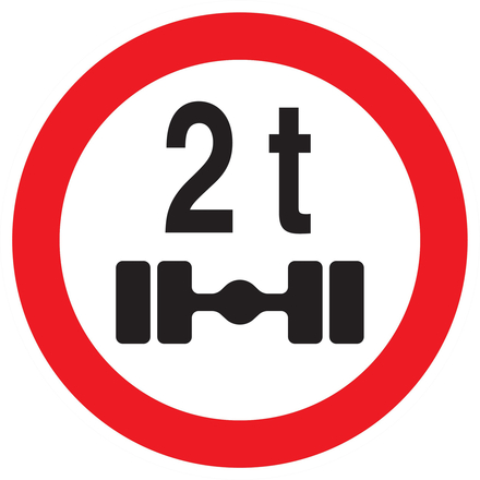 INTERDIT VEHICULES PESANT S/UN ESSIEU + DE 2 T. D.180mm TALIAPLAST - 727288
