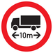 PANNEAU INTERDIT AUX VEHICULES DE PLUS DE 10M DE LONG Ø180MM TALIAPLAST - 727289