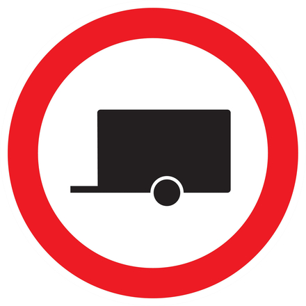 PANNEAU INTERDIT AUX REMORQUES Ø180MM TALIAPLAST - 727295