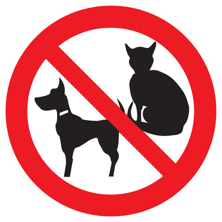 PANNEAU INTERDIT AUX ANIMAUX (PICTOS) Ø180MM TALIAPLAST - 727299