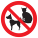PANNEAU INTERDIT AUX ANIMAUX (PICTOS) Ø180MM TALIAPLAST - 727299