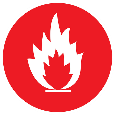 Panneau adhésif FLAMME INTERDITE Ø180MM TALIAPLAST - 727304