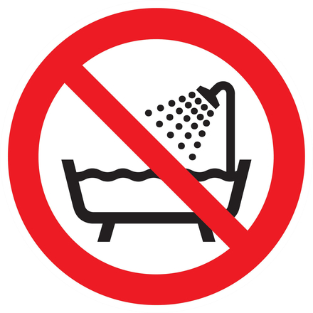 PANNEAU NE PAS UTILISER DANS UNE BAIGNOIRE / UNE DOUCHE D.180mm TALIAPLAST - 727307