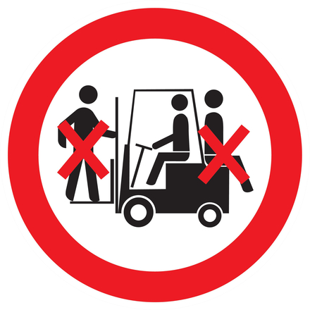 PANNEAU INTERDIT DE TRANSPORTER DES PERSONNES Ø180MM TALIAPLAST - 727321