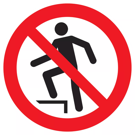 Panneau d'interdiction DIAM.180 ADHESIF Panneau d'interdiction de marcher sur la surface d.180mm TALIAPLAST - 727349