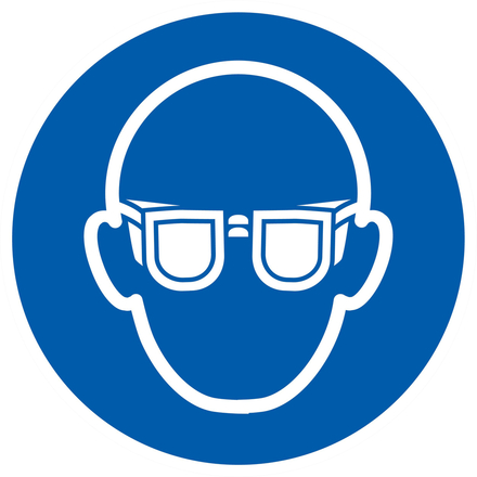 PANNEAU LUNETTES DE PROTECTION OBLIGATOIRES Ø180MM TALIAPLAST - 727501