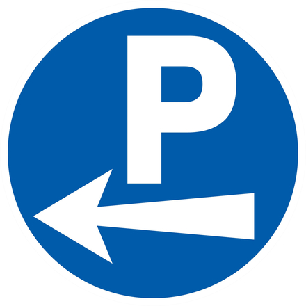 PANNEAU PARKING FLECHE A GAUCHE Ø180MM TALIAPLAST - 727524