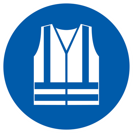 PANNEAU GILET DE SECURITE HAUTE VISIBILITE OBLIGAT. Ø180MM TALIAPLAST - 727543