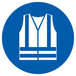 PANNEAU GILET DE SECURITE HAUTE VISIBILITE OBLIGAT. Ø180MM TALIAPLAST - 727543