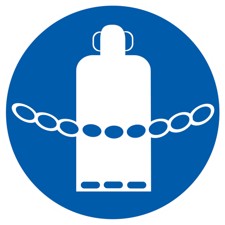 PANNEAU CHAINES BOUTEILLES DE GAZ OBLIGATOIRES Ø180MM TALIAPLAST - 727563