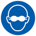 PANNEAU LUNETTES DE PROTECTION OPAQUES OBLIGATOIRES Ø180MM TALIAPLAST - 727591