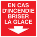 PANNEAU EN CAS D'INCENDIE BRISER LA GLACE 200X200MM TALIAPLAST - 728107