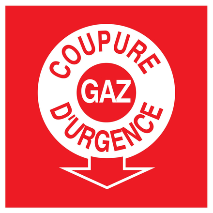 PANNEAU COUPURE GAZ D'URGENCE 200X200MM TALIAPLAST - 728109