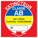 PANNEAU EXTINCTEUR CLASSE AB 200X200MM TALIAPLAST - 728115