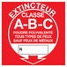 PANNEAU EXTINCTEUR CLASSE A-B-C 200X200MM TALIAPLAST - 728120