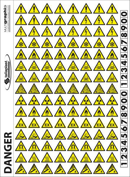 PANNEAU PLANCHE PICTOS AVERTISSEMENT 300X220MM TALIAPLAST - 728303