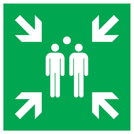 PANNEAU POINT DE RASSEMBLEMENT APRES EVACUATION 200X200MM TALIAPLAST - 728403