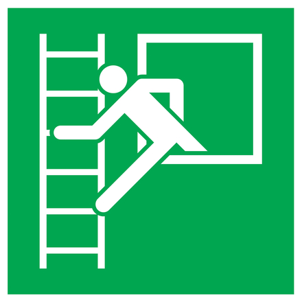 PANNEAU FENETRE DE SECOURS AVEC ECHELLE DE SECOURS 200X200MM TALIAPLAST - 728422