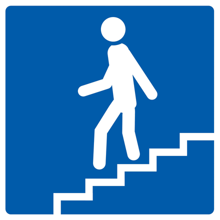 Panneau adhésif ESCALIER DESCENDANT 200X200MM TALIAPLAST - 728608