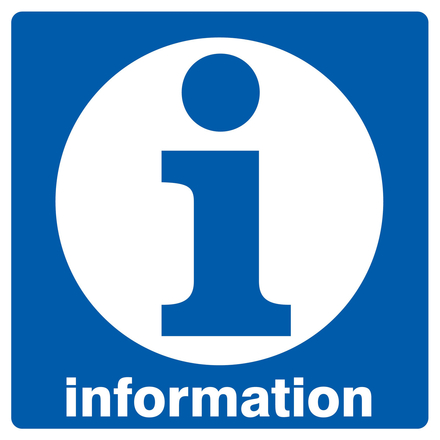 Panneau adhésif INFORMATION 200X200MM TALIAPLAST - 728612
