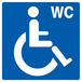 Panneau adhésif TOILETTES HANDICAPES 200X200MM TALIAPLAST - 728613
