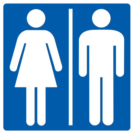 Panneau adhésif TOILETTES HOMMES/FEMMES 200X200MM TALIAPLAST - 728619