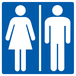 Panneau adhésif TOILETTES HOMMES/FEMMES 200X200MM TALIAPLAST - 728619
