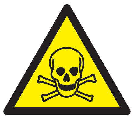 Panneau adhésif DANGER, MATIERES TOXIQUES 300X300X300MM TALIAPLAST - 729303
