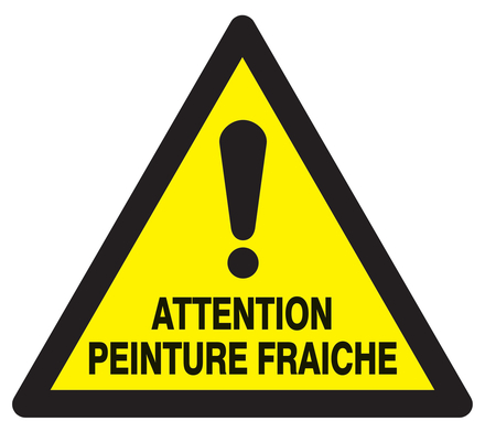 PANNEAU ATTENTION PEINTURE FRAICHE 300X300X300MM TALIAPLAST - 729306