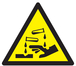 Panneau adhésif DANGER, SUBSTANCES CORROSIVES 300X300X300MM TALIAPLAST - 729307