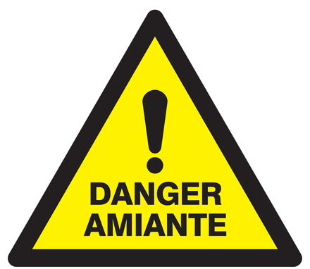 Panneau adhésif DANGER AMIANTE 300X300X300MM TALIAPLAST - 729309
