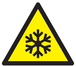 Panneau adhésif DANGER, BASSES TEMPERATURES COND° DE GEL 300X300X300mm TALIAPLAST - 729315